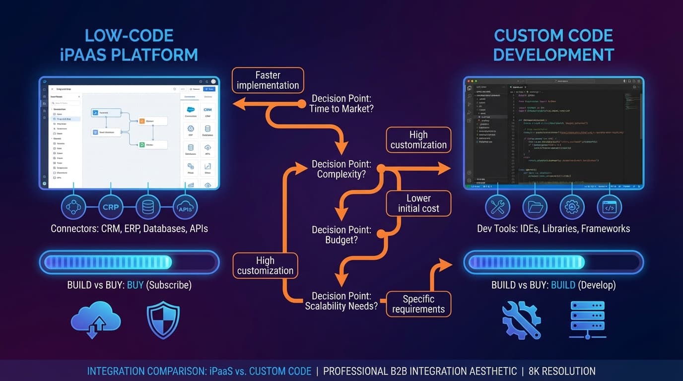 iPaaS vs Custom Integration: When to Build vs When to Buy